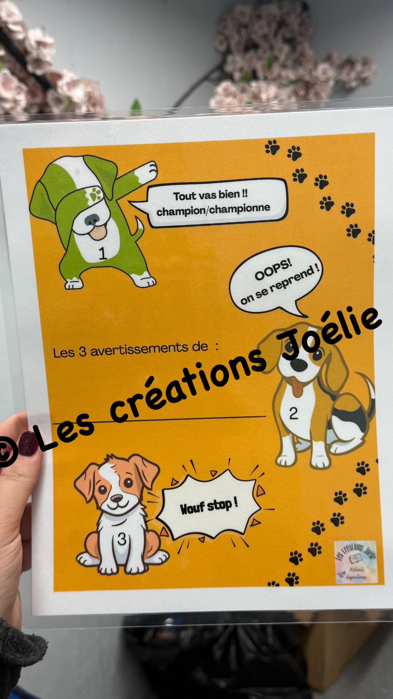 Tableau d’avertissements 1-2-3